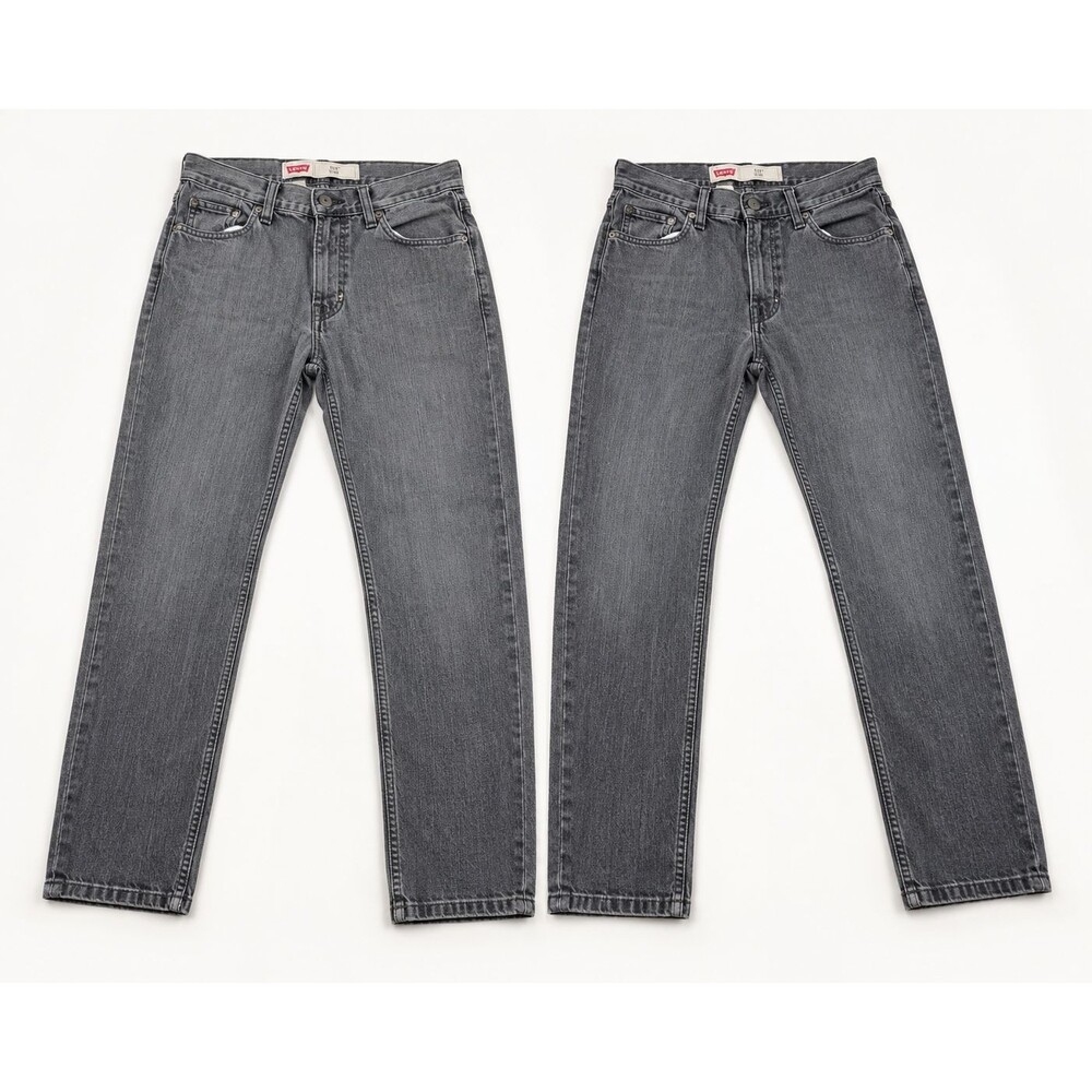 2 Pair Lot Levi’s 511 Boys Jeans Size 18 Regular Black Gray